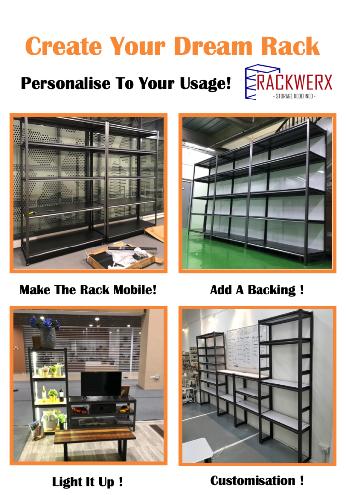 Udl Sticker Storage Rack Display 5 Tiers Boltless Rack (150kg UDL / Tier) – L750mm x D450mm x H2000mm ...